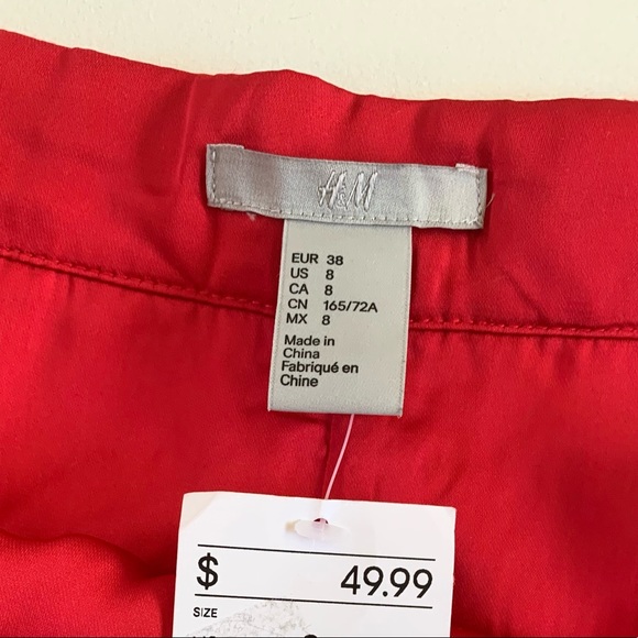 NWT H&M Red Lace Pencil Skirt - Picture 10 of 12